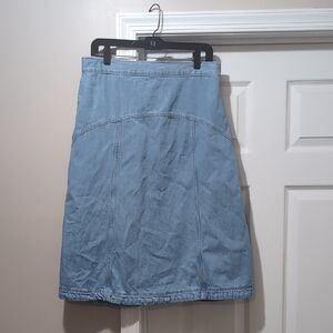 NWOT Old Navy Mid Rise Jean Midi Skirt